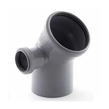 Отвод PP-H с выходом левый серый Дн 110х50х45гр б/нап в/к VALFEX 23111150