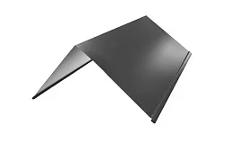 Конек плоский с подгибом 0,45x200x200x2000 RAL7024 графитовый-серый