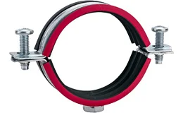 Хомут трубный сталь оц с резин прокладк 4" (Дн 108-116) ±2мм М8 б/к BILTI