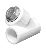 Фильтр PP-R сетчатый белый внутренняя пайка Дн 20х45гр VALFEX 10141020