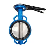 Затвор дисковый пов чуг Ду200 Ру16 межфл с рукояткой диск НЕРЖ манжета EPDM, DN 200