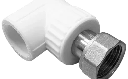 Угольник PP-R комбинированный белый с накидной гайкой Дн 32х1" VALFEX 10138032