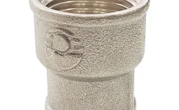 Муфта латунь никель переходная Ду 32х25 (1 1/4"х1") ВР/ВР VALFEX VF.240.N.114.100, DN 32