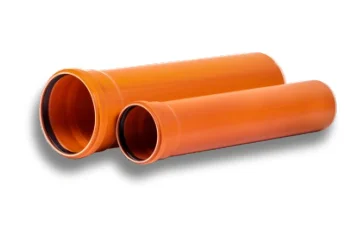 Труба НПВХ с раструбом коричневая Дн 110х3,2 б/нап L=0,56м в/к SN4 Хемкор 1491055