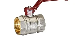 Кран шаровой латунный никель Temper Ду 32 (1 1/4”) PN25, ВН/ВН, рычаг 8832ВВР11425, DN 32