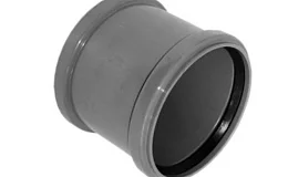 Муфта PP-H двухраструбная серая Дн 110 б/нап в/к VALFEX 20106110