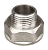Переход латунь никель Ду 10х8 (3/8"х1/4") ВР/НР Valfex VF.592.N.038.014, DN 10