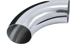 Отвод поручня AISI 201 50.8х1.5х160 под сварку, удлиненный (зеркало)