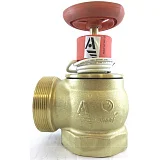 Клапан пожарн лат угл 90 гр КПЛМ 65-1 Ду 65 1,6 МПа муфта-цапка с датч пол ДППК 23 Апогей 110014, DN 65