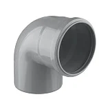 Отвод PP-H серый Дн 110х87гр б/нап в/к VALFEX 20101110