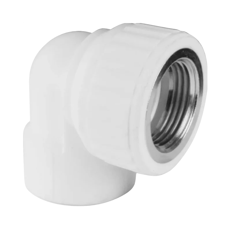 Угольник PP-R комбинированный белый ВР Дн 20х1/2" VALFEX 10125020