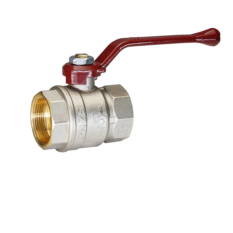 Кран шаровой латунный никель Temper Ду 40 (1 1/2”) PN25, ВН/ВН, рычаг 8840ВВР11225, DN 40