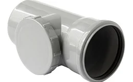 Ревизия PP-H с крышкой серая Дн 50 б/нап в/к VALFEX 20103050