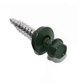 Саморез кровельный 4.8х70 RAL 6005 по дереву пакет