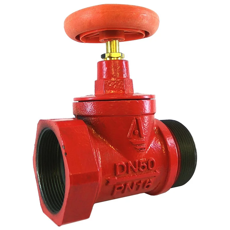 Клапан пожарн чугун прям КПКП 50-1 Ду 50 1,6 МПа муфта-цапка Апогей 110049, DN 50