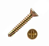 Саморез оконный 3.9х13 сверло жёлтый цинк