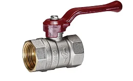 Кран шаровой латунный никель Temper Ду 20 (3/4”) PN40, ВН/ВН, рычаг 8820ВВР3440, DN 20, 3/4 дюйма