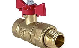 Кран шаровой латунь 11Б27фт1М Ду20 Ру40 ВР/Американка бабочка VALFEX VF.227.LB1.034.N/P59, DN 20, 3/4 дюйма