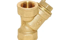 Фильтр сетчатый Y-обр латунь Ду 40 Ру16 G1 1/2" ВР ФСО со сливной пробкой Цветлит ZW40016, DN 40