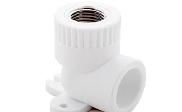 Угольник PP-R комбинированный белый ВР Дн 20x1/2" с креплением RTP (РосТурПласт) 10797