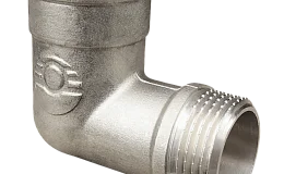 Угольник латунь никель переходной Ду 25 (1") ВР/НР Valfex VF.092.N.100, DN 25, 1 дюйм