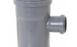 Тройник PP-H переходной серый Дн 50х40х87гр б/нап в/к VALFEX 24050040