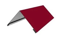 Конек плоский с подгибом  0,45х150х150х2000 RAL 3005 винно-красный