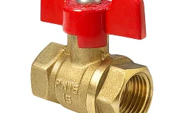 Кран шаровой латунь 11Б27фт1М Ду32 Ру40 ВР бабочка VALFEX VF.217.LB1.114.N/P59, DN 32