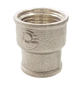 Муфта латунь никель переходная Ду 25х15 (1"х1/2") ВР/ВР Valfex VF.240.N.100.012, DN 25, 1 дюйм