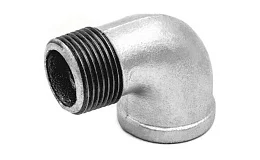 Угольник проходной чугун оц Ду 15 (1/2") ВР/НР, DN 15, 1/2 дюйма