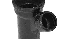 Тройник чугун канализационный Ду 100х50х45гр б/н косой ГОСТ 6942-98, DN 100