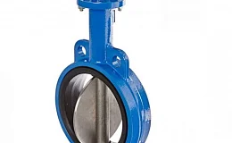 Затвор дисковый поворотный чугун Ду100 Ру16 межфл с рукояткой диск чугун манжета EPDM, DN 100