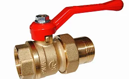 Кран шаровой латунь Стандарт 222 Ду25 Ру16 ВР/американка полнопроходной рычаг ГАЛЛОП 103158, DN 25, 1 дюйм