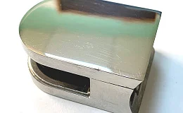 Стеклодержатель для трубы 50,8 (8мм) штамп. (зеркало) 50, марка AISI 304