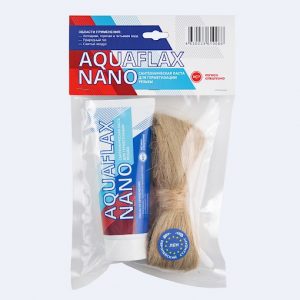 Набор для уплотнения резьбы лен (ЕВРО) 40гр+паста 270гр Aquaflax Nano 04055