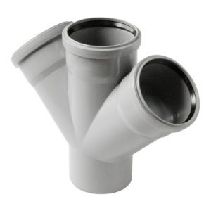 Крестовина PP-H 1-плоскостная серая Дн 110х110х110х45гр б/нап в/к VALFEX 27111110