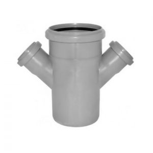 Крестовина PP-H 1-плоскостная серая Дн 110х50х50х45гр б/нап в/к VALFEX 27111550