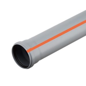 Труба PP-H с раструбом серая OPTIMA Дн 110х2,2 б/нап L=0,75м в/к VALFEX 211100075