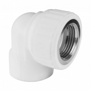 Угольник PP-R комбинированный белый ВР Дн 20х1/2" VALFEX 10125020