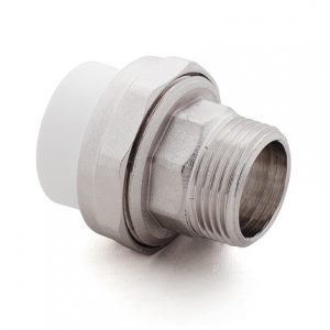 Муфта PP-R комбинированная разъемная белая НР Дн 20x3/4" RTP (РосТурПласт) 10641