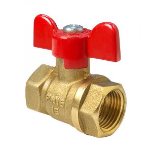 Кран шаровой латунь 11Б27фт1М Ду20 Ру40 ВР бабочка VALFEX VF.217.LB1.034, DN 20, 3/4 дюйма