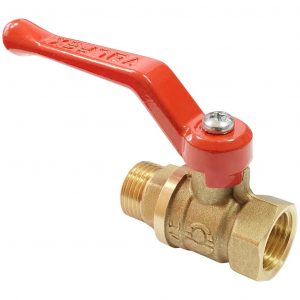 Кран шаровой латунь 11Б27фт1М Ду40 Ру25 ВР/НР рычаг VALFEX VF.215.LR1.112, DN 40
