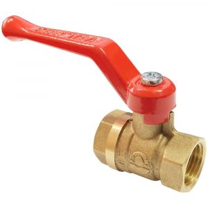 Кран шаровой латунь 11Б27фт1М Ду40 Ру25 ВР рычаг VALFEX VF.214.LR1.112, DN 40